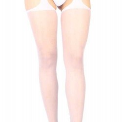 Beyaz Özel Bölgesi Açık Fantazi Külotlu Çorap TM1054