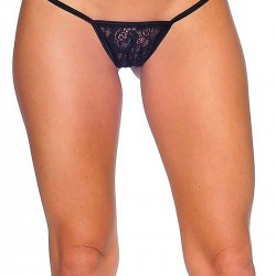 Siyah Dantelli Tanga TM1164