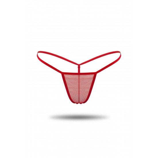 Kırmızı Tül Tanga TM1115