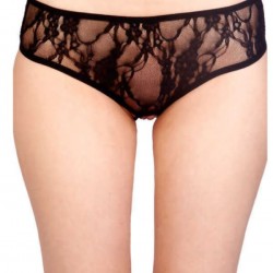 Siyah Dantelli Özel Bölgeleri Açık Fantazi Külot TM1158