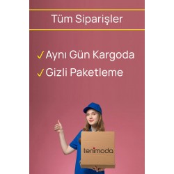 Love Desenli Beyaz Saten Gecelik